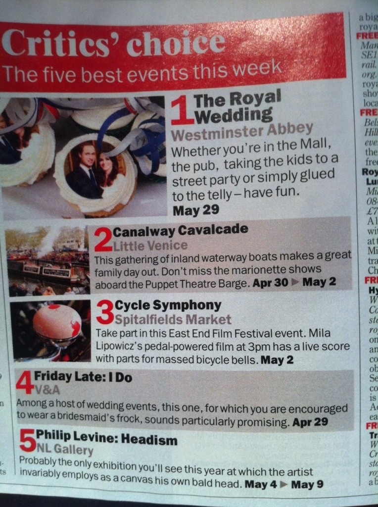 Time Out's top 5 events of the week May 2011