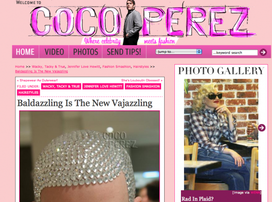 Perez Hilton's website